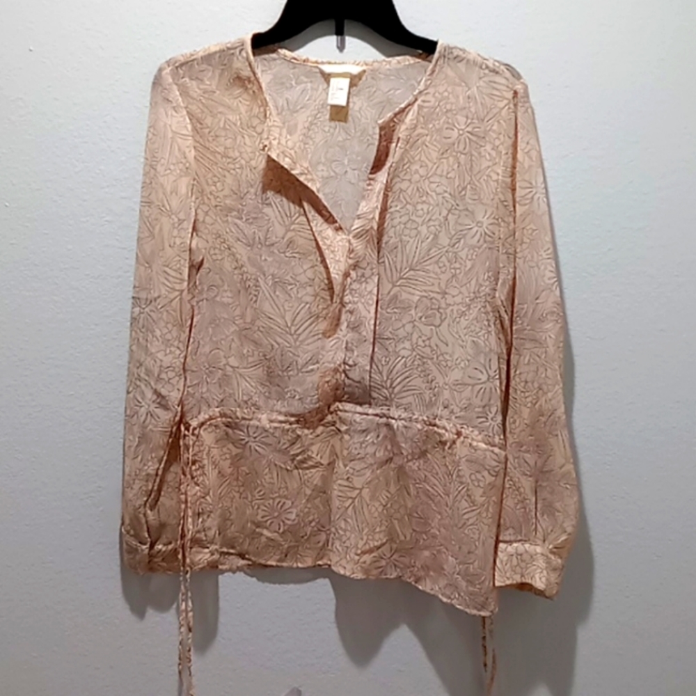 Beige print top